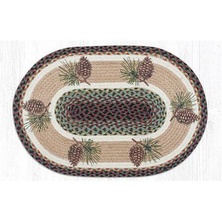 CAPITOL IMPORTING CO Area Rugs, 2 X 8 Ft. Jute Oval Pinecone Patch 88-28-081P